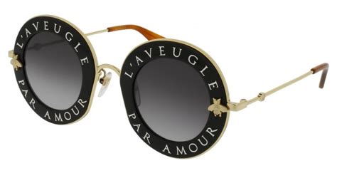 gucci gg 0113s l'aveugle par amour|GUCCI Metal L'Aveugle Par Amour Round Frame Sunglasses .